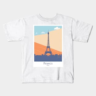 Elegant Parisian Dreamscape - Eiffel Tower Art Poster Kids T-Shirt